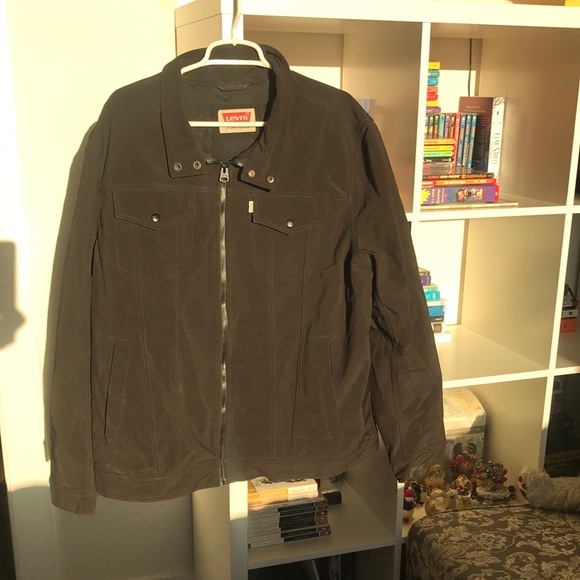 Levi’s black, polyester , collared zip up jacket XXL - Picture 3 of 8
